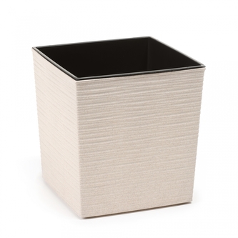Plastový květináč Juka vroubek ECO 250x250 mm, bílý