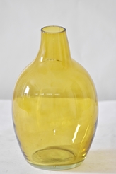 Skleněná váza 18x12 cm, jantarová, II. jakost