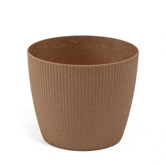 Plastový květináč Magnolia Jumper ECO 190 mm, přírodní dřevo