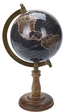 Otočný globus na vysokém podstavci 28x15,5x13 cm, olovově-zlatý
