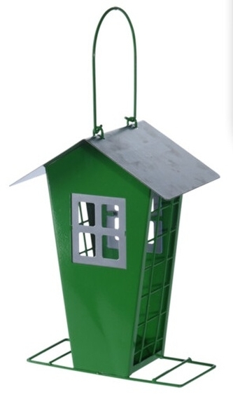 Krmítko pro ptáky zelené 15,7x11x22 cm
