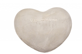 Srdce cement Vzpomínáme 6x13,5x12,7 cm, AKCE 4