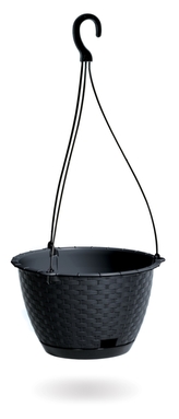 Závěsný květináč Ratolla Round W antracit 21,7 cm