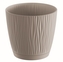 Plastový květináč s miskou Sandy P 14,9 cm mocca