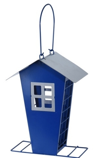 Krmítko pro ptáky modré 15,7x11x22 cm