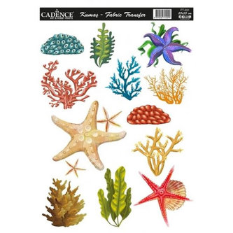 Nažehlovací nálepka Cadence 25x35 cm / Koralový útes