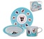 Melaminová sada Krtek a kamarádi modrá 3díly
