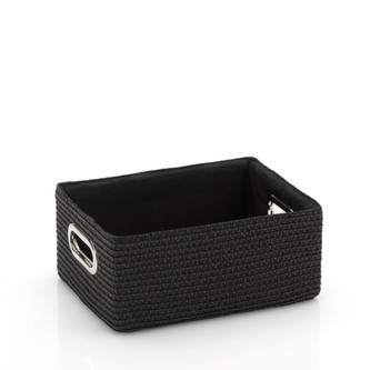 KELA Koš RIMOSSA 31x23x14cm, plast černý, kovový úchyt KL-21851