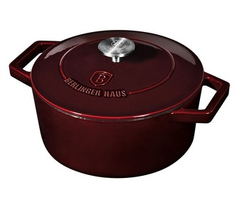 BERLINGERHAUS Pekáč s poklicí litinový 20 x 10 cm Burgundy Line BH-6516
