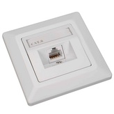 Solarix Eth.Zás. CAT6 UTP 1 x RJ45 pod omítku bílá  SX9-1-6-UTP-WH