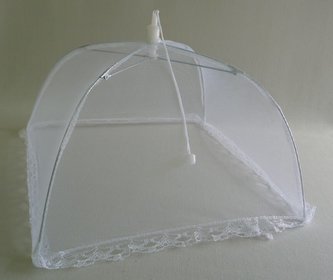 Kryt na potraviny 30x30cm DEŠTNÍK bílý