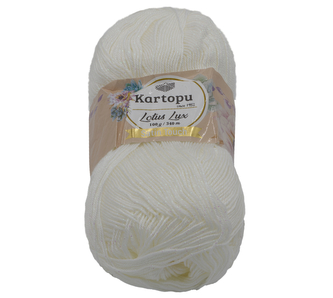 Příze LOTUS LUX - bílá - 100g / 340 m