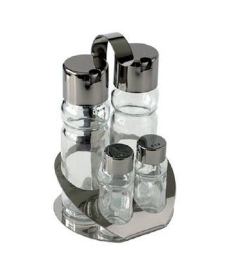 Dochucovací sada slánka+pepřenka 4-dílná stojánek