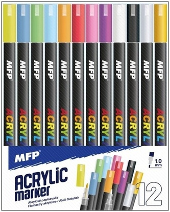 Akrylový popisovač 12 ks 1mm