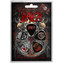 Kytarová trsátka Slayer: Demonic set 5 kusů (15 x 11 cm)