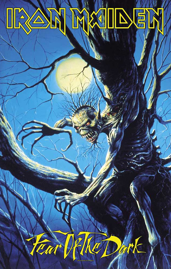 Textilní plakát - vlajka Iron Maiden: Fear Of The Dark (70 x 106 cm)