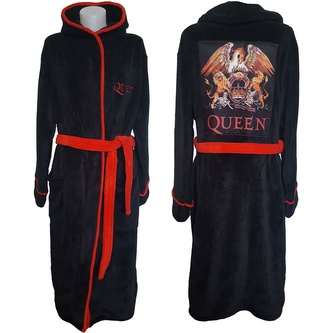 Pánský župan Queen: Classic Crest (S/M) černý fleece
