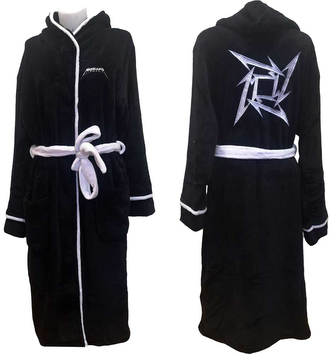 Pánský župan Metallica: Load/Reload Star (S/M) černý fleece