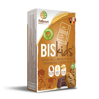 BISkids BIO dětské celozrnné sušenky s belgickou čokoládou 150g
