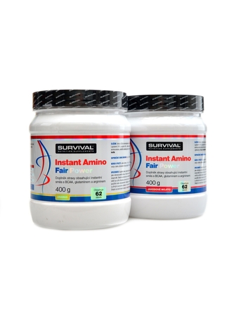 Survival - BCAA Instant amino fair power 2 x 400 g - jablko-mango+jablko mango