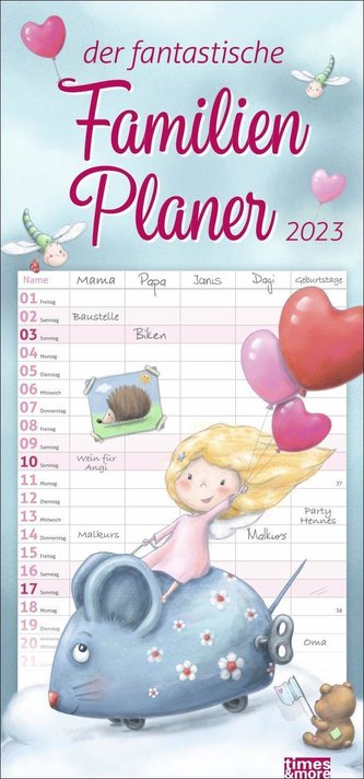times&more Zauberwesen Familienplaner 2023
