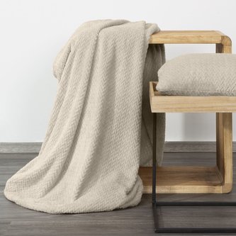 Deka - přehoz na pohovku z mikrovlákna LUIZ 200x220 cm krémová Mybesthome