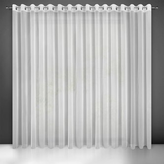Dekorační záclona s kroužky VEERA bílá 350x250 cm MyBestHome Dekorační záclona s kroužky VEERA bílá 350x250 cm MyBestHome