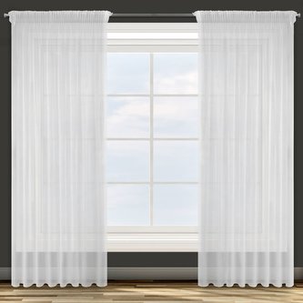Dekorační dlouhá záclona ALAXA bílá 135x270 cm (cena za 1 kus) MyBestHome