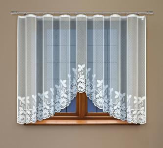 Dekorační žakárová záclona s řasící páskou LIZBETH 130 bílá 300x130 cm MyBestHome