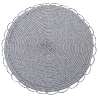 Prostírání kulaté TÝNKA tmavě šedá O 38 cm Mybesthome