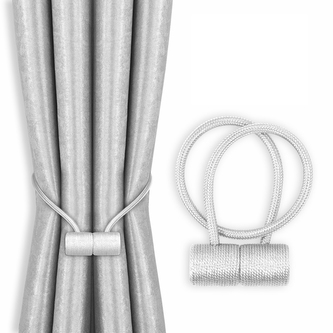 Dekorační ozdobná spona na závěsy s magnetem HANOI bílá Mybesthome 2 kusy v balení Dekorační ozdobná spona na závěsy s magnetem HANOI bílá Mybesthome 2 kusy v balení