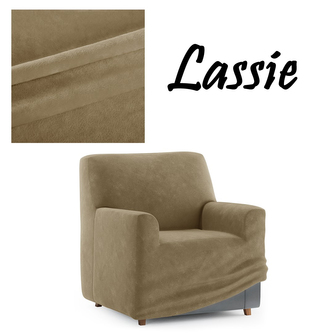 Napínací potah na křeslo z mikrovlákna LASSIE I. béžová, 75-115 cm Mybesthome