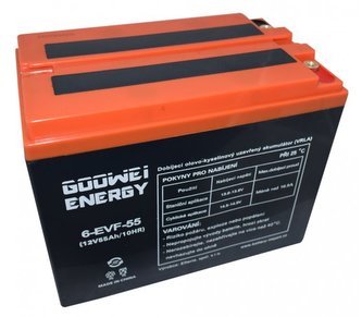 GOOWEI ENERGY Pb trakční záložní akumulátor VRLA GEL 12V/55Ah (6-EVF-55) GOOWEI ENERGY Pb trakční záložní akumulátor VRLA GEL 12V/55Ah (6-EVF-55)