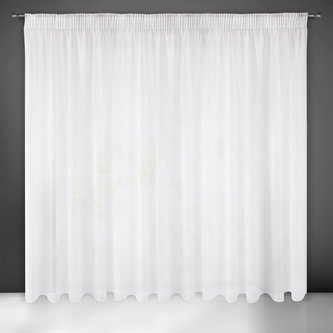 Dekorační záclona s leskem s řasící páskou s tunýlkem SYLVA bílá 350x250 cm MyBestHome Dekorační záclona s leskem s řasící páskou s tunýlkem SYLVA bílá 350x250 cm MyBestHome