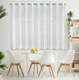 Dekorační vzorovaná záclona s kroužky PAULA bílá/stříbrná 300x160 cm MyBestHome