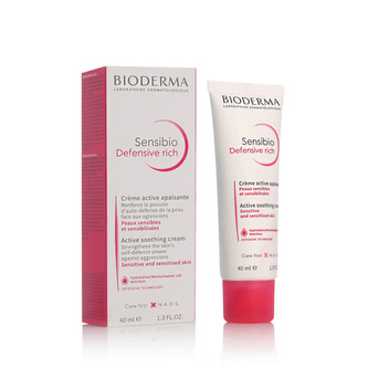 BIODERMA Sensibio Denní pleťový krém Defensive Rich Active Soothing Cream 40 ml pro ženy BIODERMA Sensibio Denní pleťový krém Defensive Rich Active Soothing Cream 40 ml pro ženy