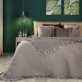 Přehoz na postel s volánky LUCIANO růžová 170x210 cm Mybesthome