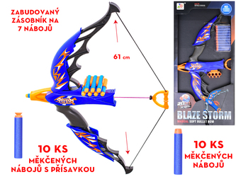 Luk 61x30cm se zásobníkem pěnových nábojů 20ks 8+ v krabičce