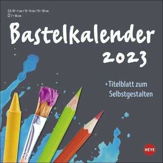 Bastelkalender anthrazit klein 2023