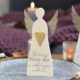 Anděl figura - Vděčné srdce
