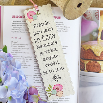 Záložka do knížky - Přátelé jsou jako hvězdy