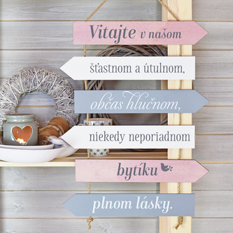 Cedule s provazem - Vitajte v našom bytíku XXL SK