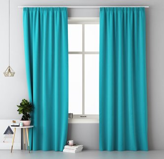 Dekorační závěs s řasící páskou COMO tyrkysová 140x250 cm MyBestHome Dekorační závěs s řasící páskou COMO tyrkysová 140x250 cm MyBestHome