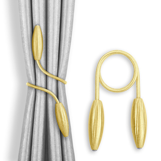 Dekorační ozdobná spona na závěsy BRAVO zlatá Mybesthome 2 kusy v balení