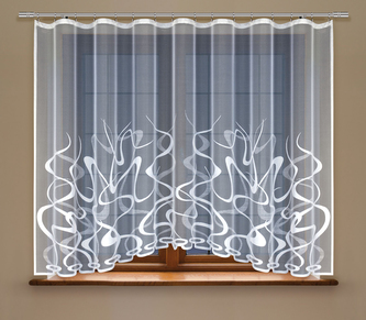 Dekorační žakárová záclona s řasící páskou HANNY 160 bílá 300x160 cm MyBestHome