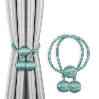 Dekorační ozdobná spona na závěsy s magnetem MONZA modrozelená Mybesthome 2 kusy v balení Dekorační ozdobná spona na závěsy s magnetem MONZA modrozelená Mybesthome 2 kusy v balení