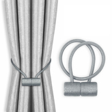 Dekorační ozdobná spona na závěsy s magnetem HANOI šedá Mybesthome 2 kusy v balení