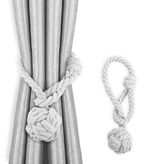 Dekorační ozdobná šňůra na závěsy DAFNE bílá Mybesthome