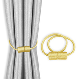 Dekorační ozdobná spona na závěsy s magnetem SURRI zlatá Mybesthome 2 kusy v balení