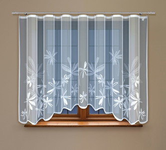 Dekorační žakárová záclona s řasící páskou MISHEL 160 bílá 300x160 cm MyBestHome